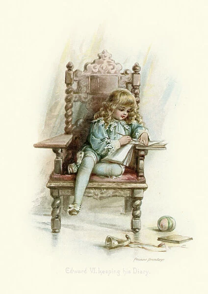 King Edward VI keeping his diary