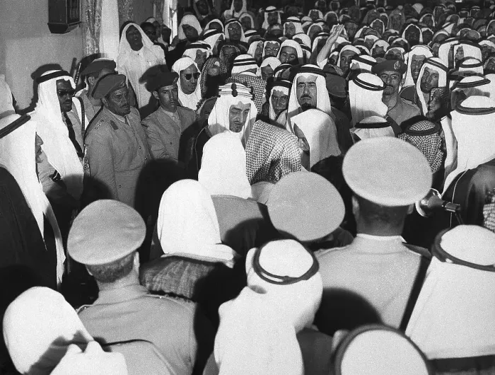 Framed Print : King Faisal Greets Supporters Framed Print : King Faisal Greets Supporters