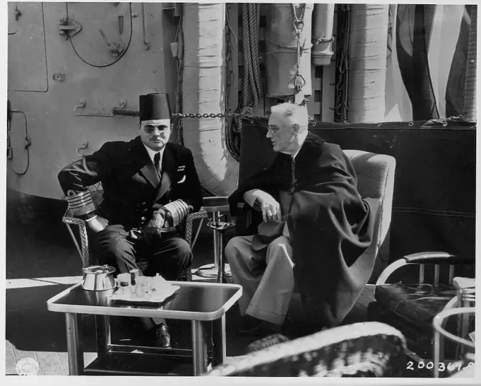 Framed Print : King Farouk and Franklin Delano Roosevelt