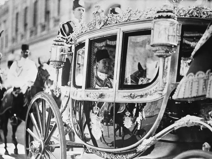 Framed Print : King Farouk Riding in State Carriage Framed Print : King Farouk Riding in State Carriage