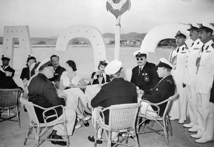 Framed Print : King Farouk Sitting With Colleagues Framed Print : King Farouk Sitting With Colleagues