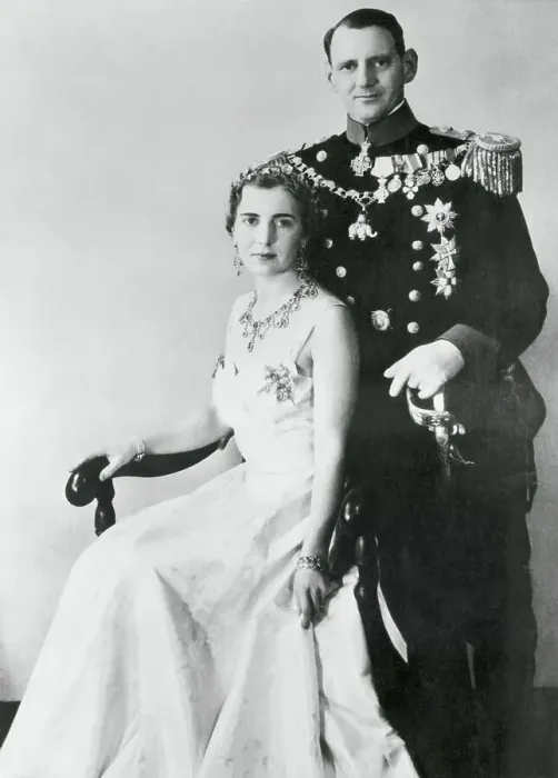 Framed Print : King Frederick Posing with Queen Ingrid