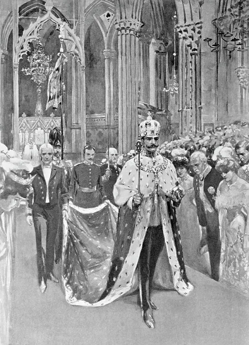 Framed Print : King Haakon Arriving at His Coronation Framed Print : King Haakon Arriving at His Coronation