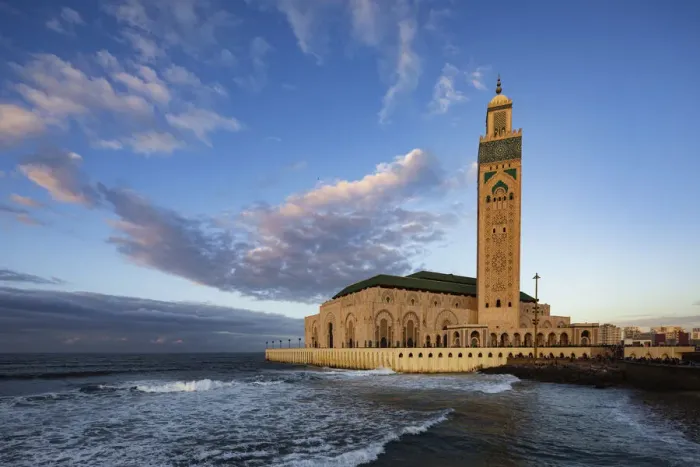 Framed Print : King Hasan II Mosque at Sunset Framed Print : King Hasan II Mosque at Sunset