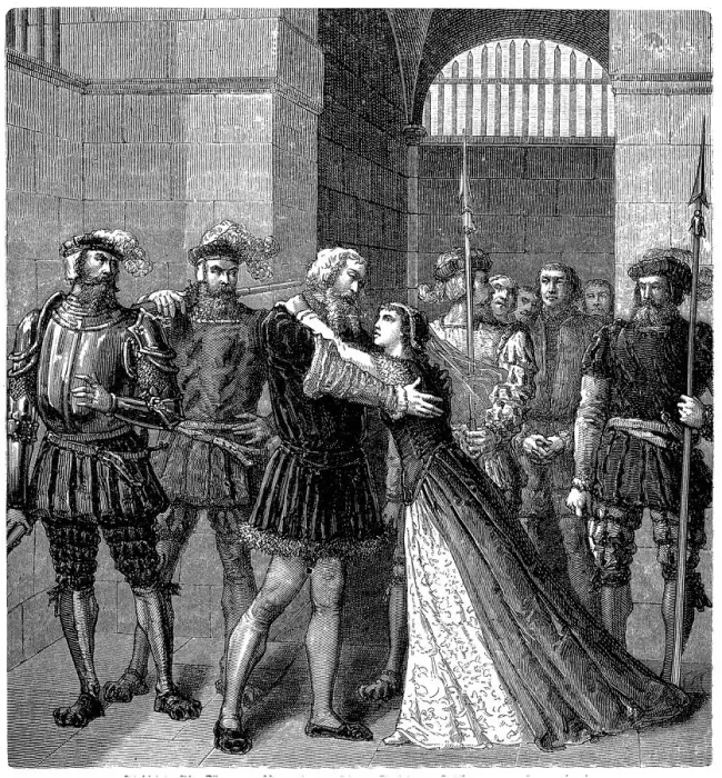 Framed Print : King Henry VIII Brings Anne Boleyn to Cardinal Wolsey Framed Print : King Henry VIII Brings Anne Boleyn to Cardinal Wolsey