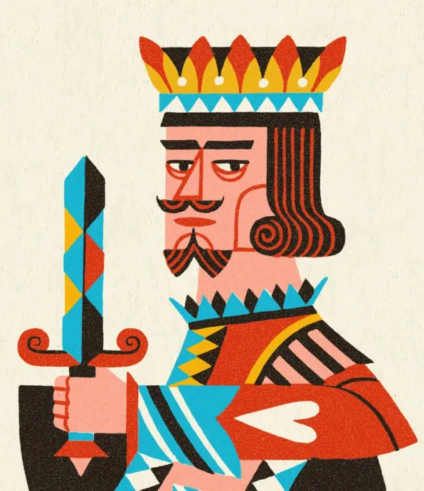 Framed Print : King Holding a Sword Framed Print : King Holding a Sword
