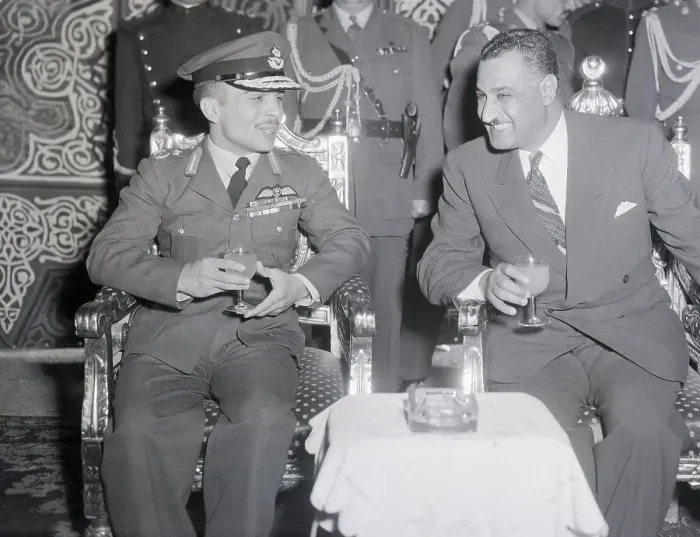 Framed Print : King Hussein Drinks with Gamal Abdel Nasser Framed Print : King Hussein Drinks with Gamal Abdel Nasser