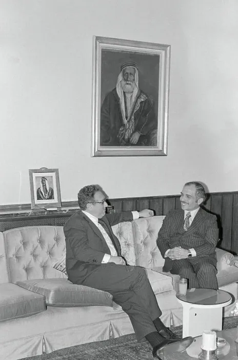 Framed Print : King Hussein and Henry Kissinger Framed Print : King Hussein and Henry Kissinger