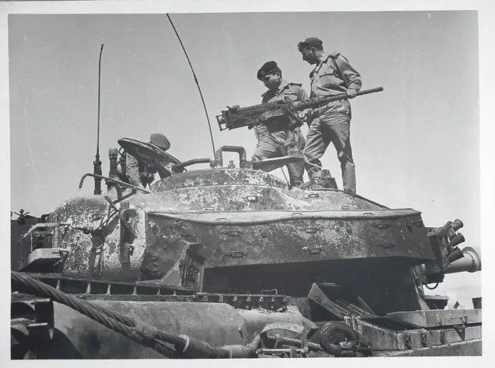 Framed Print : King Hussein Inspecting a Tank