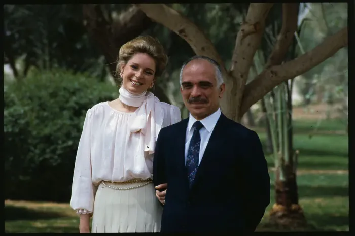 Framed Print : King Hussein of Jordan with Queen Noor Framed Print : King Hussein of Jordan with Queen Noor
