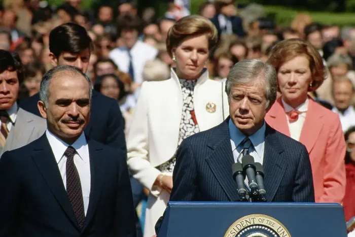 Framed Print : King Hussein And President Carter Framed Print : King Hussein And President Carter