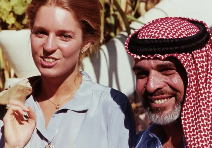 Framed Print : King Hussein and Queen Noor Smiling Framed Print : King Hussein and Queen Noor Smiling