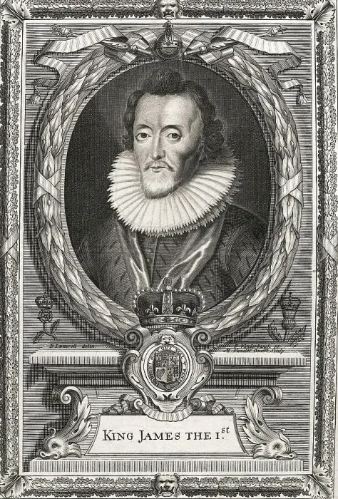 Framed Print : King James the Ist Engraving Framed Print : King James the Ist Engraving