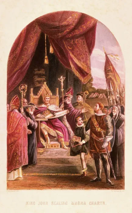 Framed Print : King John Sealing the Magna Carta Framed Print : King John Sealing the Magna Carta