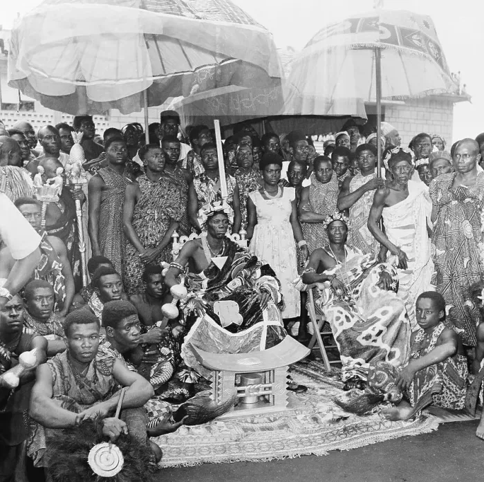 Framed Print : King Koname Adingre and Party at His Throne Framed Print : King Koname Adingre and Party at His Throne