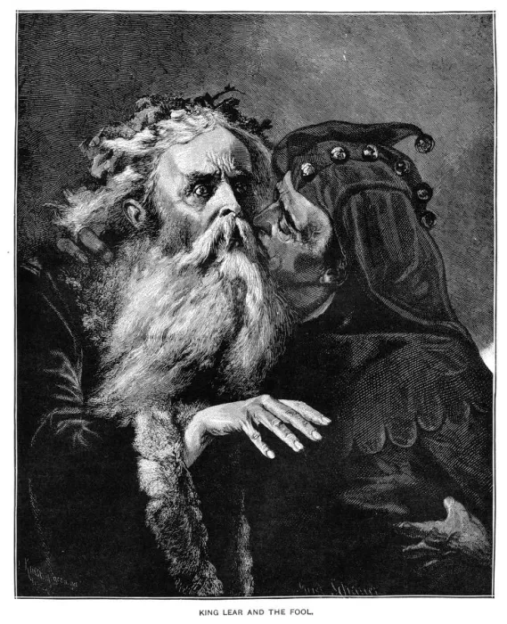 Framed Print : King Lear and the fool engraving 1892 Framed Print : King Lear and the fool engraving 1892