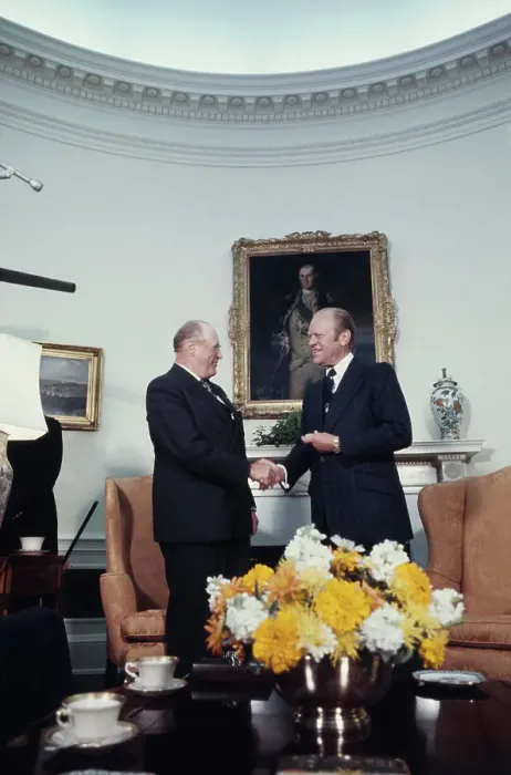 Framed Print : King Olav Of Norway And President Ford Framed Print : King Olav Of Norway And President Ford