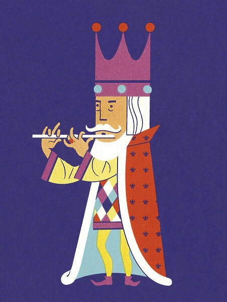 King Playing Flute