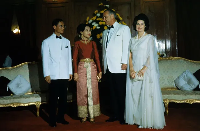 Framed Print : King and Queen of Thailand with Lyndon Johnson and Wife Framed Print : King and Queen of Thailand with Lyndon Johnson and Wife