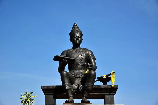 King Ramkhamhaeng statue Sukhothai Thailand, Asia