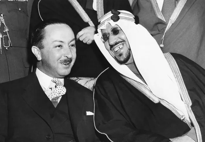 Framed Print : King Saud Speaks with Amir Abdul Ilah Framed Print : King Saud Speaks with Amir Abdul Ilah