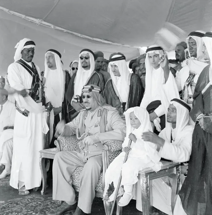 Framed Print : King Saud Surrounded by Family Members Framed Print : King Saud Surrounded by Family Members