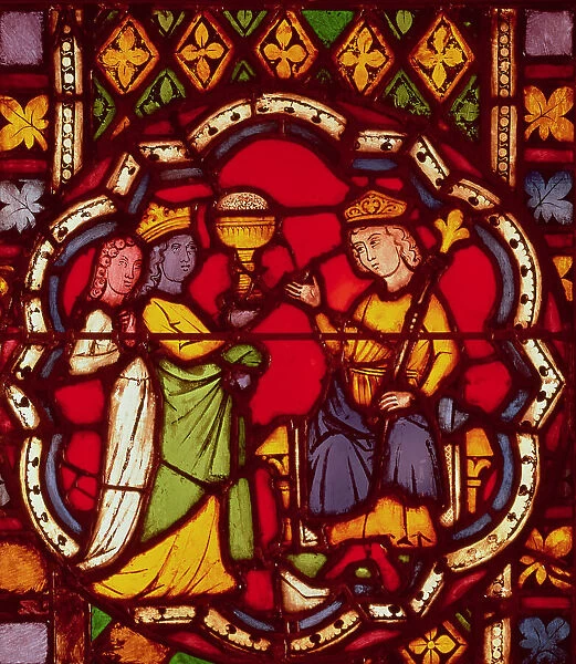 King Solomon and the Queen of Sheba Stained Glass