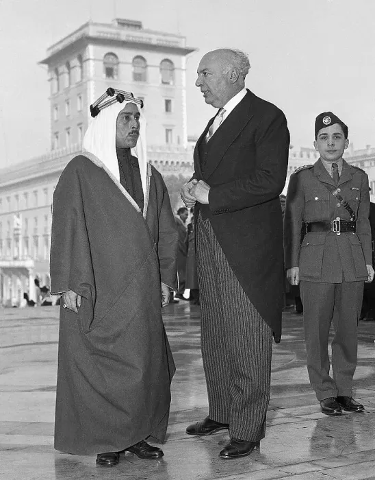Framed Print : King Talal and Prince Hussein with Dignitary Framed Print : King Talal and Prince Hussein with Dignitary
