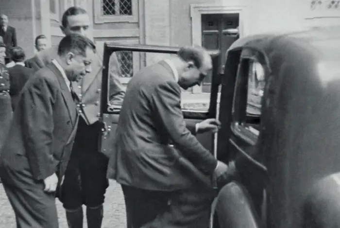Framed Print : King Umberto Getting into Car Framed Print : King Umberto Getting into Car