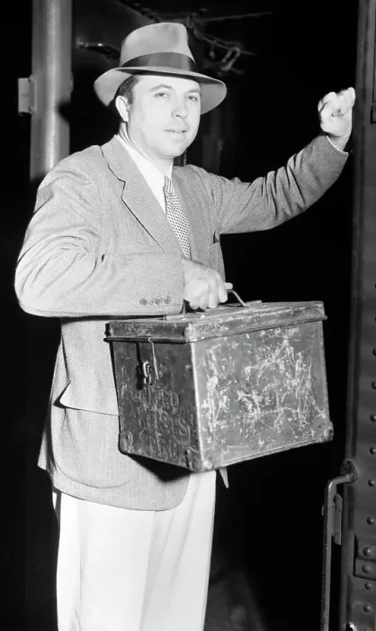 Framed Print : King Vidor Holding A Valise Framed Print : King Vidor Holding A Valise