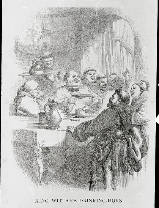 Framed Print : King Witlaf Passing a Drink Framed Print : King Witlaf Passing a Drink