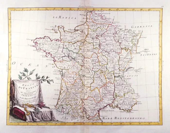 Framed Print : Kingdom of France Divided into its Governments Framed Print : Kingdom of France Divided into its Governments