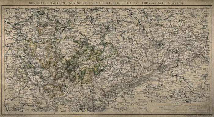 Framed Print : Kingdom of Saxony, province of Saxony (southern part) and Thuringian states Framed Print : Kingdom of Saxony, province of Saxony (southern part) and Thuringian states
