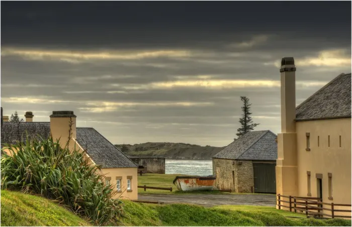 Framed Print : Kingston, Norfolk Island, is a very historic Georgian village and fully restored colonial outpost of the British Empire during the convict transportation era. Built by convicts under cruel supervision, now a peaceful world heritage listed area Framed Print : Kingston, Norfolk Island, is a very historic Georgian village and fully restored colonial outpost of the British Empire during the convict transportation era. Built by convicts under cruel supervision, now a peaceful world heritage listed area