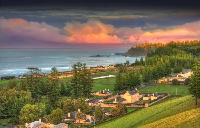 Framed Print : Kingston, Norfolk Island, is a very historic Georgian village and fully restored colonial outpost of the British Empire during the convict transportation era. Built by convicts under cruel supervision, now a peaceful world heritage listed area Framed Print : Kingston, Norfolk Island, is a very historic Georgian village and fully restored colonial outpost of the British Empire during the convict transportation era. Built by convicts under cruel supervision, now a peaceful world heritage listed area