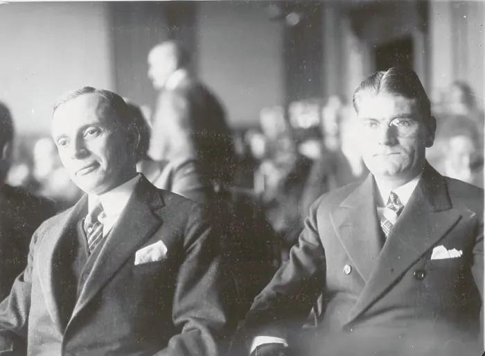 Framed Print : Kip Rhinelander and Associate During Trial Framed Print : Kip Rhinelander and Associate During Trial