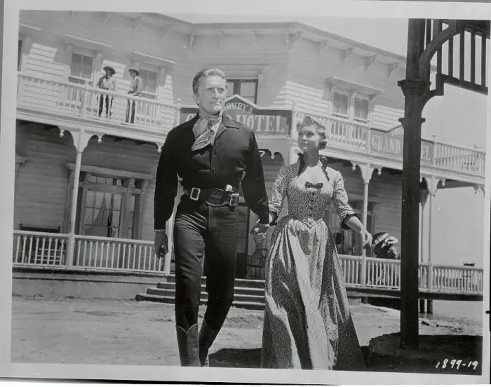 Framed Print : Kirk Douglas and Carol Lynley Walking Across Western Set Framed Print : Kirk Douglas and Carol Lynley Walking Across Western Set