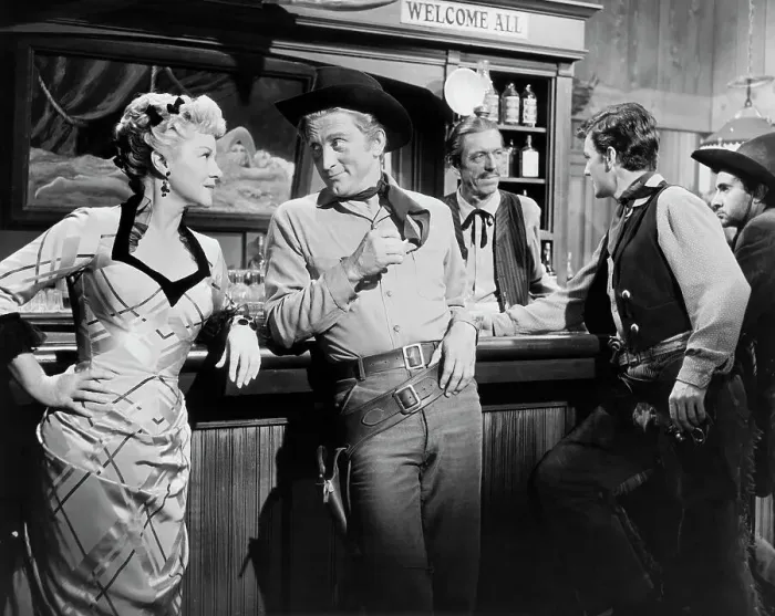 Framed Print : Kirk Douglas and Claire Trevor in a Bar Scene in Man Without A Star Framed Print : Kirk Douglas and Claire Trevor in a Bar Scene in Man Without A Star