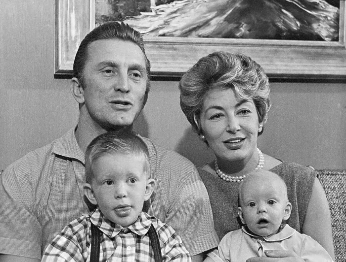 Framed Print : Kirk Douglas with His Family Framed Print : Kirk Douglas with His Family