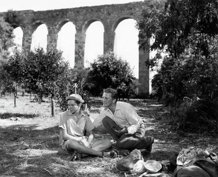 Framed Print : Kirk Douglas and Joey Walsh Sitting on Ground in Scene from The Juggler Framed Print : Kirk Douglas and Joey Walsh Sitting on Ground in Scene from The Juggler