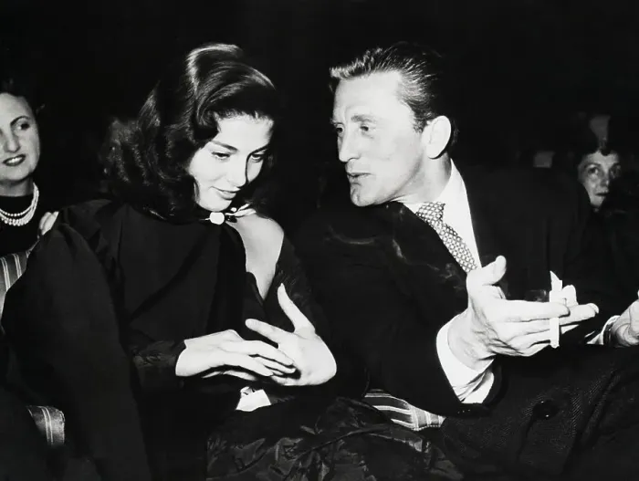 Framed Print : Kirk Douglas, Pier Angeli; Seated Framed Print : Kirk Douglas, Pier Angeli; Seated