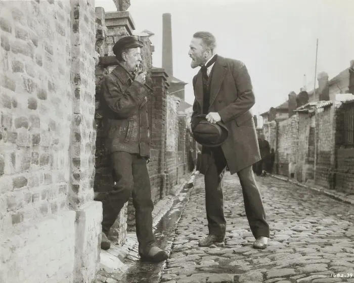 Framed Print : Kirk Douglas Portraying Vincent Van Gogh Standing in Street with Film Star Framed Print : Kirk Douglas Portraying Vincent Van Gogh Standing in Street with Film Star