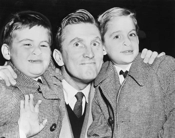 Framed Print : Kirk Douglas And Sons