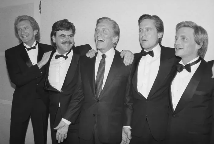 Framed Print : Kirk Douglas With Sons Framed Print : Kirk Douglas With Sons
