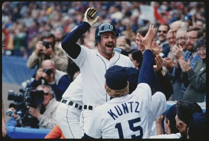 Framed Print : Kirk Gibson Celebrating His Home Run During Baseball Action Framed Print : Kirk Gibson Celebrating His Home Run During Baseball Action