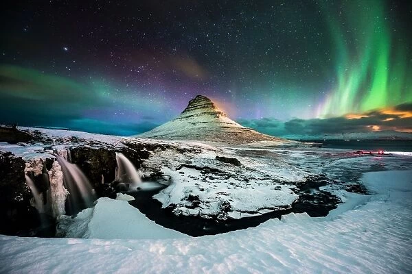 Kirkjufell Aurora Borealis, Iceland