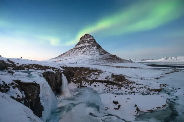Framed Print : Kirkjufell mountain iceland winter 2017