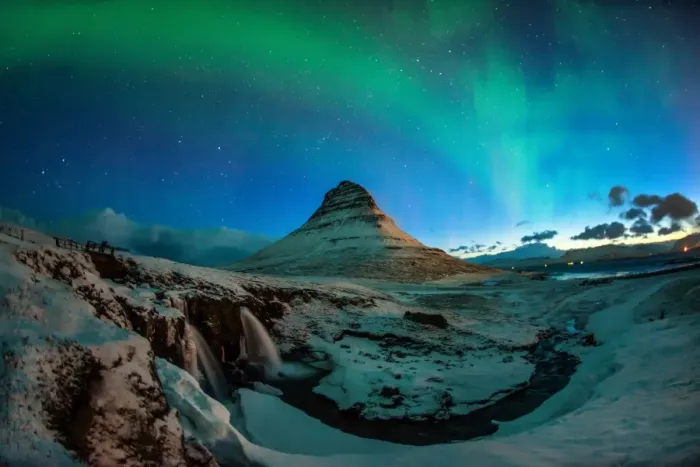 Framed Print : Kirkjufell with northern light, Iceland
