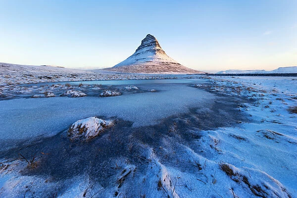 Kirkjufell in winter season, Iceland