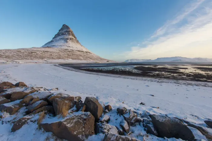 Framed Print : Kirkjufell in winter season, Iceland Framed Print : Kirkjufell in winter season, Iceland